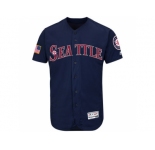Men's Seattle Mariners Blank Navy Blue Stitched 2016 Fashion Stars & Stripes Flex Base Baseball Jersey