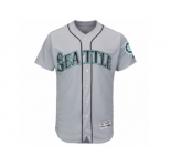 Men's Seattle Mariners Majestic Road Blank Gray Flex Base Authentic Collection Team Jersey