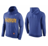 Men's Seattle Mariners Nike Blue Cooperstown Collection Hybrid Pullover Hoodie