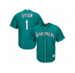 Seattle Mariners #1 Jarrod Dyson Replica Teal Green Alternate Cool Base MLB Jersey