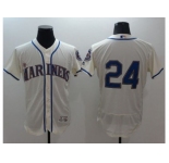 Seattle Mariners #24 Ken Griffey Cream Flexbase Authentic Collection Stitched Baseball Jersey