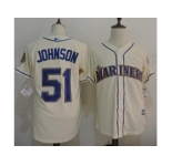 Seattle Mariners #51 Randy Johnson Cream New Cool Base Stitched MLB Jersey