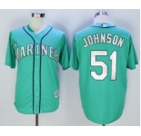 Seattle Mariners #51 Randy Johnson Green New Cool Base Stitched Baseball Jersey[Johnson]