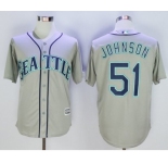 Seattle Mariners #51 Randy Johnson Grey New Cool Base Stitched MLB Jersey[Johnson]