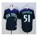 Seattle Mariners #51 Randy Johnson Navy Blue New Cool Base Stitched Baseball Jersey[Johnson]