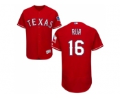 Men Texas Rangers #16 Ryan Rua Red Flexbase Authentic Collection Stitched MLB Jersey