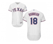 Men Texas Rangers #18 Drew Robinson White Flexbase Authentic Collection Stitched MLB Jersey
