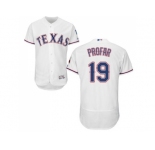 Men Texas Rangers #19 Jurickson Profar White Flexbase Authentic Collection Stitched MLB Jersey