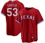 Men Texas Rangers #53 Adolis Garcia Red Cool Base Stitched Baseball Jersey