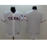 Men Texas Rangers Blank Majestic white Flexbase Authentic Collection Team Jersey