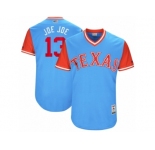 Men's 2017 Little League World Series Rangers #13 Joey Gallo Joe Joe Light Blue Jersey