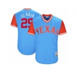 Men's 2017 Little League World Series Rangers #29 Adrian Beltre El Koja Light Blue Jersey