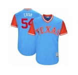 Men's 2017 Little League World Series Rangers #54 Andrew Cashner Cash Light Blue Jersey