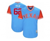 Men's 2017 Little League World Series Rangers #62 Jose Leclerc Pico Light Blue Jersey