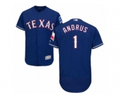 Men's Majestic Texas Rangers #1 Elvis Andrus Royal Blue Flexbase Authentic Collection MLB Jersey