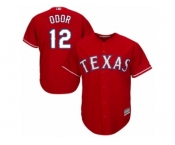 Men's Majestic Texas Rangers #12 Rougned Odor Authentic Red Alternate Cool Base MLB Jersey