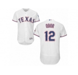 Men's Majestic Texas Rangers #12 Rougned Odor White Flexbase Authentic Collection MLB Jersey
