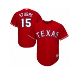 Men's Majestic Texas Rangers #15 Drew Stubbs Authentic Red Alternate Cool Base MLB Jersey