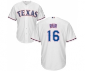 Men's Majestic Texas Rangers #16 Ryan Rua Replica White Home Cool Base MLB Jersey