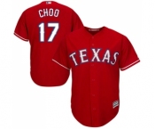 Men's Majestic Texas Rangers #17 Shin-Soo Choo Replica Red Alternate Cool Base MLB Jersey