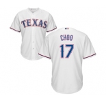 Men's Majestic Texas Rangers #17 Shin-Soo Choo Replica White Home Cool Base MLB Jersey