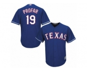 Men's Majestic Texas Rangers #19 Jurickson Profar Authentic Royal Blue Alternate 2 Cool Base MLB Jersey