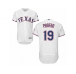 Men's Majestic Texas Rangers #19 Jurickson Profar White Flexbase Authentic Collection MLB Jersey
