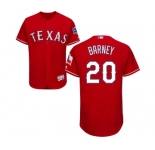 Men's Majestic Texas Rangers #20 Darwin Barney Red Alternate Flex Base Authentic Collection MLB Jersey