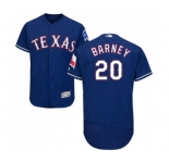 Men's Majestic Texas Rangers #20 Darwin Barney Royal Blue Alternate Flex Base Authentic Collection MLB Jersey