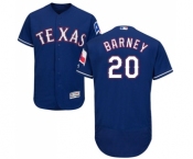 Men's Majestic Texas Rangers #20 Darwin Barney Royal Blue Alternate Flex Base Authentic Collection MLB Jersey