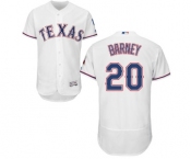 Men's Majestic Texas Rangers #20 Darwin Barney White Home Flex Base Authentic Collection MLB Jersey