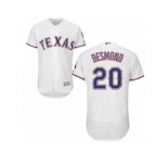 Men's Majestic Texas Rangers #20 Ian Desmond White Flexbase Authentic Collection MLB Jersey