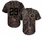 Men's Majestic Texas Rangers #29 Adrian Beltre Authentic Camo Realtree Collection Flex Base MLB Jersey