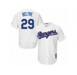Men's Majestic Texas Rangers #29 Adrian Beltre Replica White Cooperstown MLB Jersey