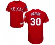 Men's Majestic Texas Rangers #30 Nomar Mazara Red Alternate Flex Base Authentic Collection MLB Jersey