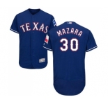 Men's Majestic Texas Rangers #30 Nomar Mazara Royal Blue Alternate Flex Base Authentic Collection MLB Jersey