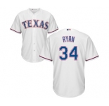 Men's Majestic Texas Rangers #34 Nolan Ryan Replica White Home Cool Base MLB Jersey