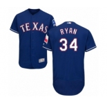 Men's Majestic Texas Rangers #34 Nolan Ryan Royal Blue Flexbase Authentic Collection MLB Jersey