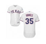 Men's Majestic Texas Rangers #35 Cole Hamels White Flexbase Authentic Collection MLB Jersey