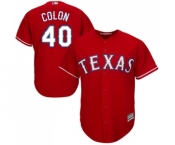 Men's Majestic Texas Rangers #40 Bartolo Colon Replica Red Alternate Cool Base MLB Jersey