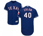 Men's Majestic Texas Rangers #40 Bartolo Colon Royal Blue Alternate Flex Base Authentic Collection MLB Jersey