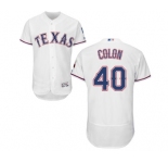 Men's Majestic Texas Rangers #40 Bartolo Colon White Home Flex Base Authentic Collection MLB Jersey