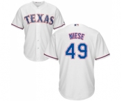 Men's Majestic Texas Rangers #49 Jon Niese Replica White Home Cool Base MLB Jersey
