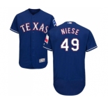 Men's Majestic Texas Rangers #49 Jon Niese Royal Blue Alternate Flex Base Authentic Collection MLB Jersey