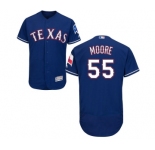 Men's Majestic Texas Rangers #55 Matt Moore Royal Blue Alternate Flex Base Authentic Collection MLB Jersey