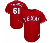Men's Majestic Texas Rangers #61 Robinson Chirinos Replica Red Alternate Cool Base MLB Jersey