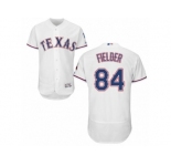 Men's Majestic Texas Rangers #84 Prince Fielder White Flexbase Authentic Collection MLB Jersey