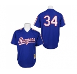 Men's Mitchell and Ness 1989 Texas Rangers #34 Nolan Ryan Authentic Royal Blue Throwback MLB Jersey