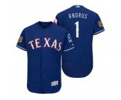 Men's Texas Rangers #1 Elvis Andrus 2017 Spring Training Flex Base Authentic Collection Stitched Baseball Jersey