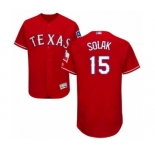 Men's Texas Rangers #15 Nick Solak Red Alternate Flex Base Authentic Collection Baseball Player Jersey